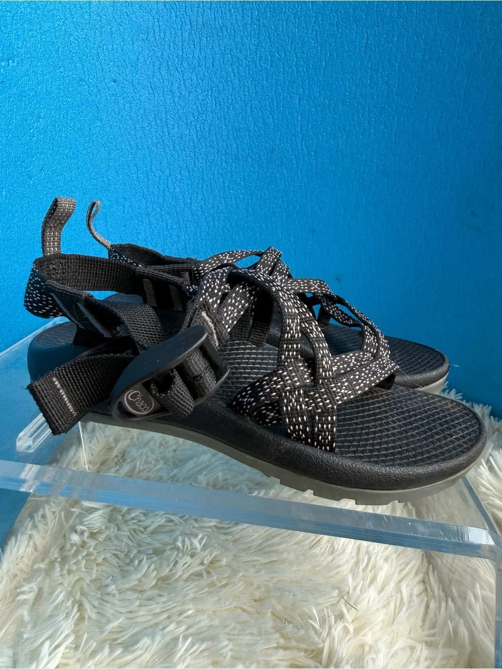 Chaco ZX/1 Ecotread kids' sandals featuring adjustable webbing straps